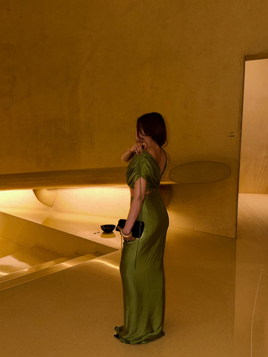 Asymmetric Draped Dress