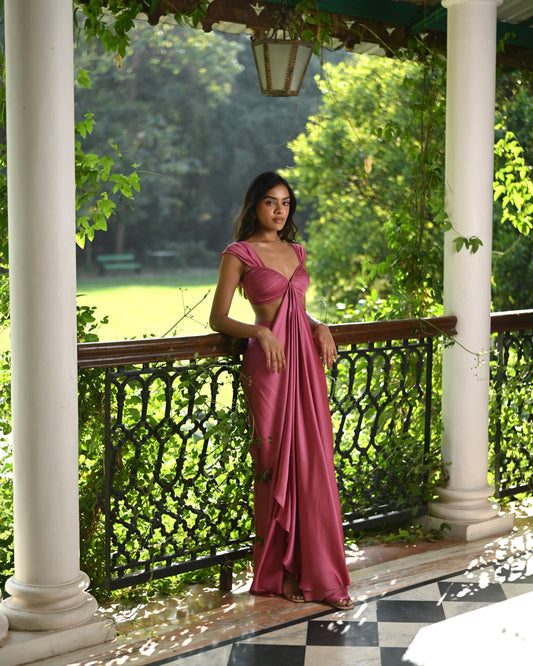 Detachable Draped Dress