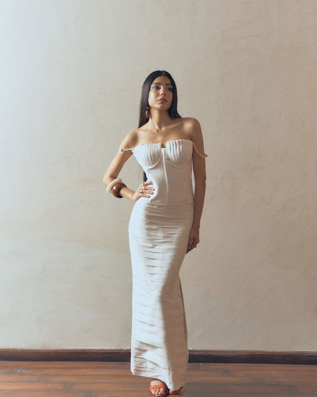 Seashell Linen Corset