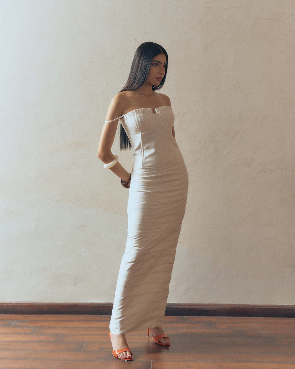 Seashell Linen Corset