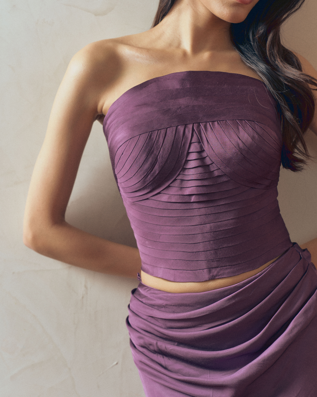 Cowl Draped Skirt
