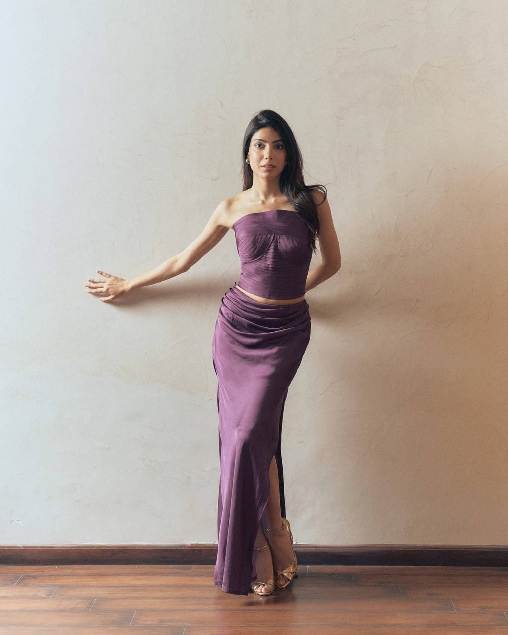 Cowl Draped Skirt