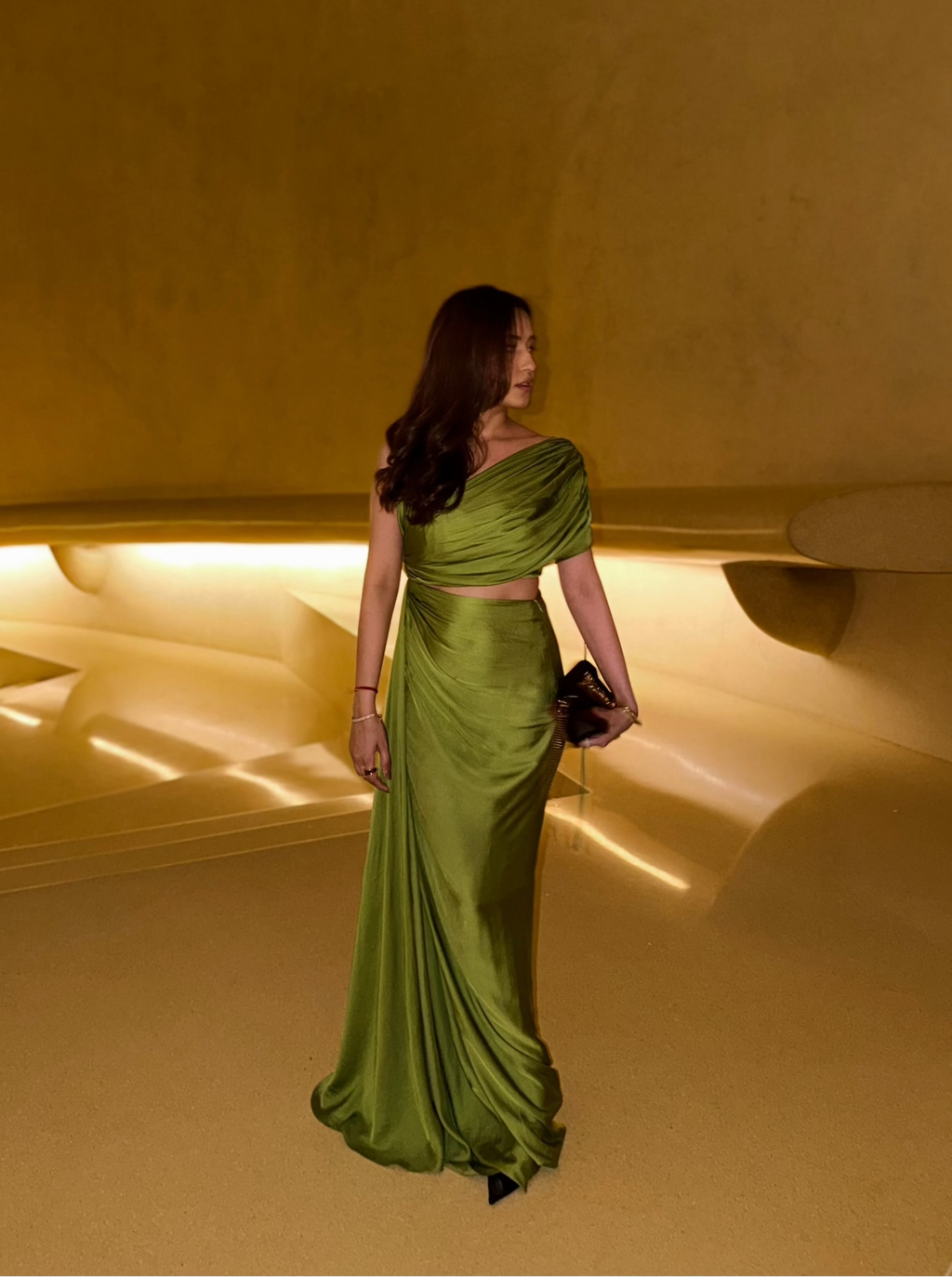 Asymmetric Draped Dress
