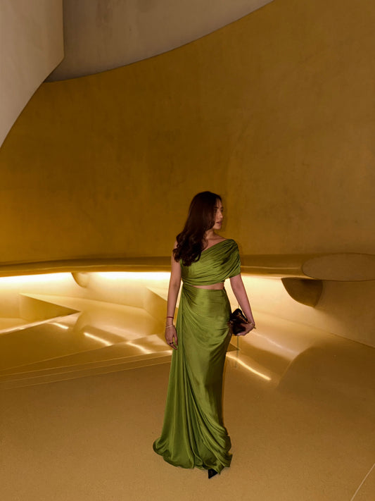 Asymmetric Draped Dress