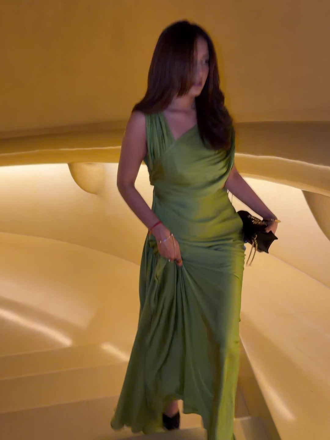 Asymmetric Draped Dress
